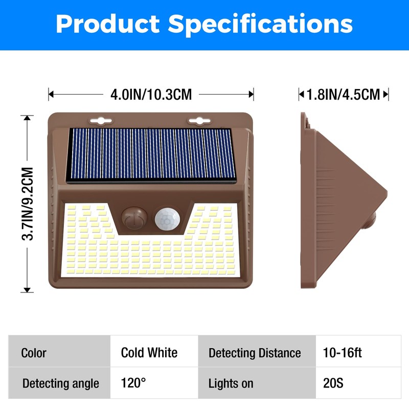 Peasur Solar Lights Outdoor Waterproof [12 Packs/140 LEDs], 3 Lighting