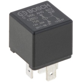 Bosch 0986AH0602 Mini Relay 12V 20A, 2x87, IP5K4, Operating Temperature from -40 Degree to 100 Degree C, 5 Pin Relay