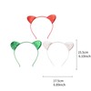 LUX ACCESSORIES Christmas Glittery Red White Green Cat Ears Girls