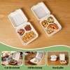 100 Pack 8×9 Inch 3-Compartment Compostable Bagasse Food Containers