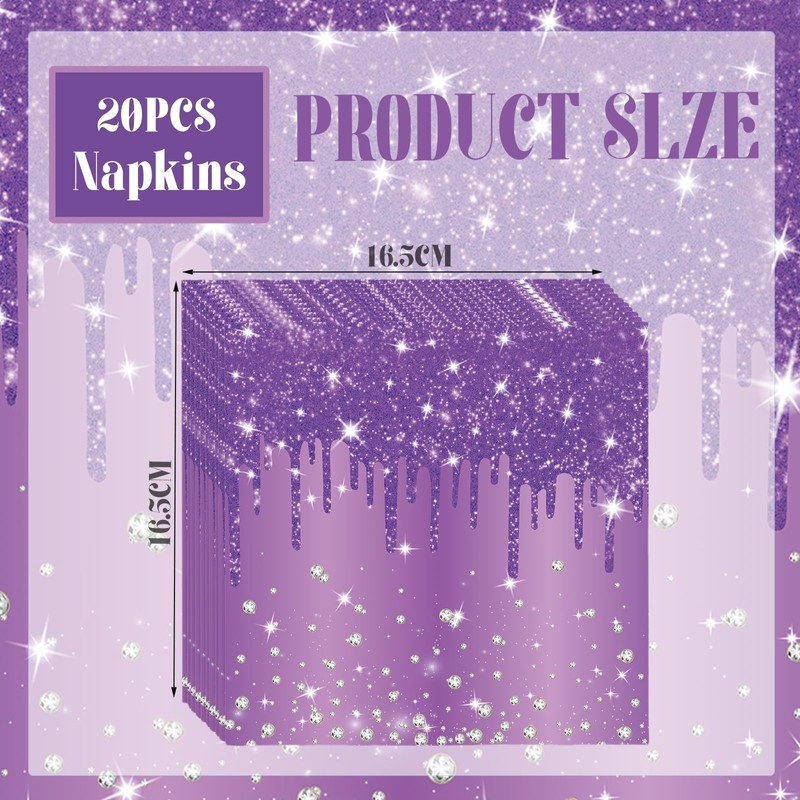 20 napkins (purple)