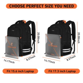 Ytonet Gym Backpack For Men Women, Travel Sports Track Bag With Shoe Compartment USB Charging Port, Large Workout Laptop Backpack Water Resistant College Bag Fit 15.6 Inch, Camping, Black