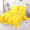 Sfoothome Silky Satin Sheets, 4-Pieces Full Size Satin Bed Sheet