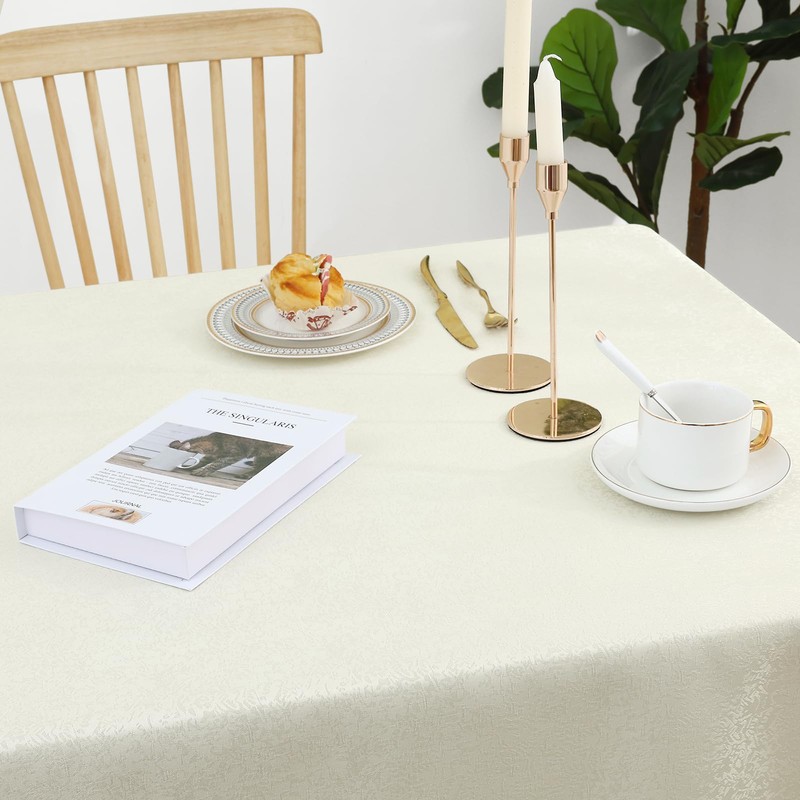 Spotjoy Tablecloth Washable Rectangular 130 x 130 cm Polyester Table