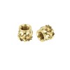 sourcing map 150Pcs M3x4x5mm Knurled Insert Nut, Brass Knurled Threaded
