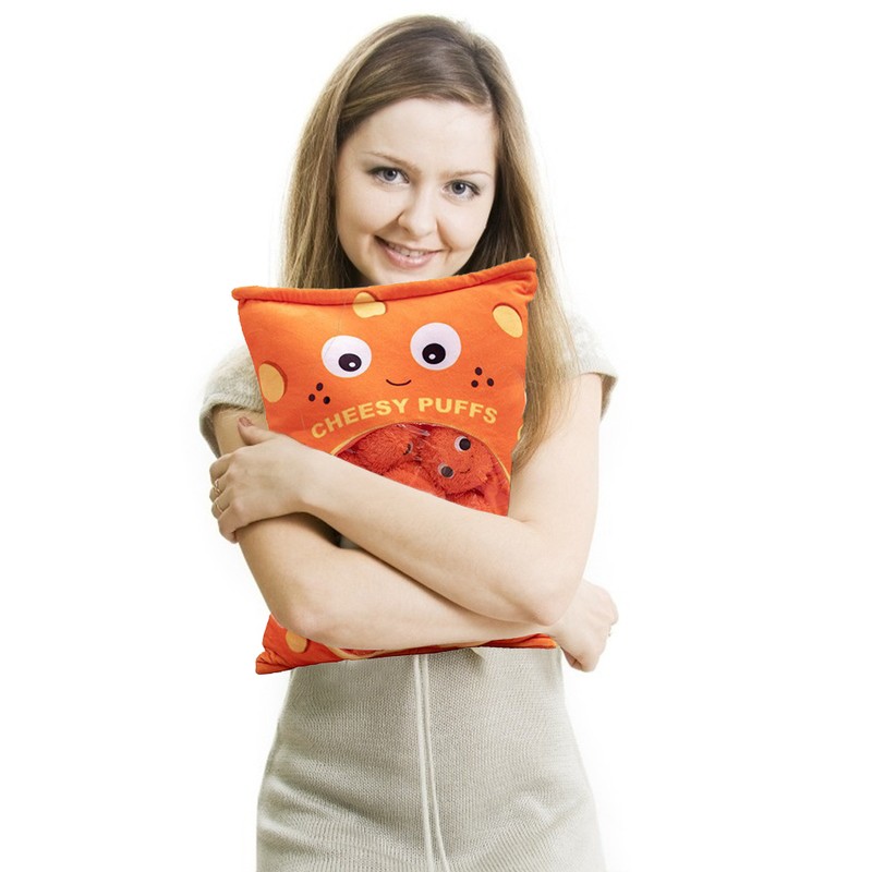 Cheese Puff Plush Toy Soft Cheesy Puff Plush Toy Puff