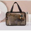 Clear Double-layer Travel Makeup Bag, Large Capacity Portable Cosmetic Toiletry
