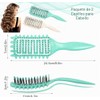 Cepillo Para Cabello Rizado 2 Piezas, Peine Desenredante Antitirones, Cepillo
