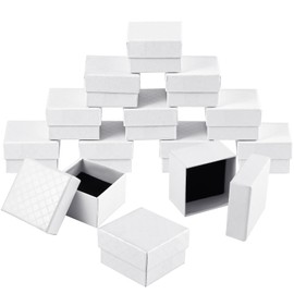 20 pcs Jewellery Gift Boxes, White Small Boxes for Gifts Earring Gift Box Bulk for Ring Earring Jewellery Packaging Display(5x5x2.2cm)