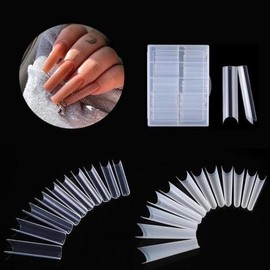 Other brands Nail Extension & Nail Art Artwork Coffin Square Super Long Tips (4 Types) - Nail Extension Long Tip-02 / 손톱연장 네일아트 작품용 코핀 스퀘어 슈퍼 롱팁 4종 - 네일연장 롱팁-02