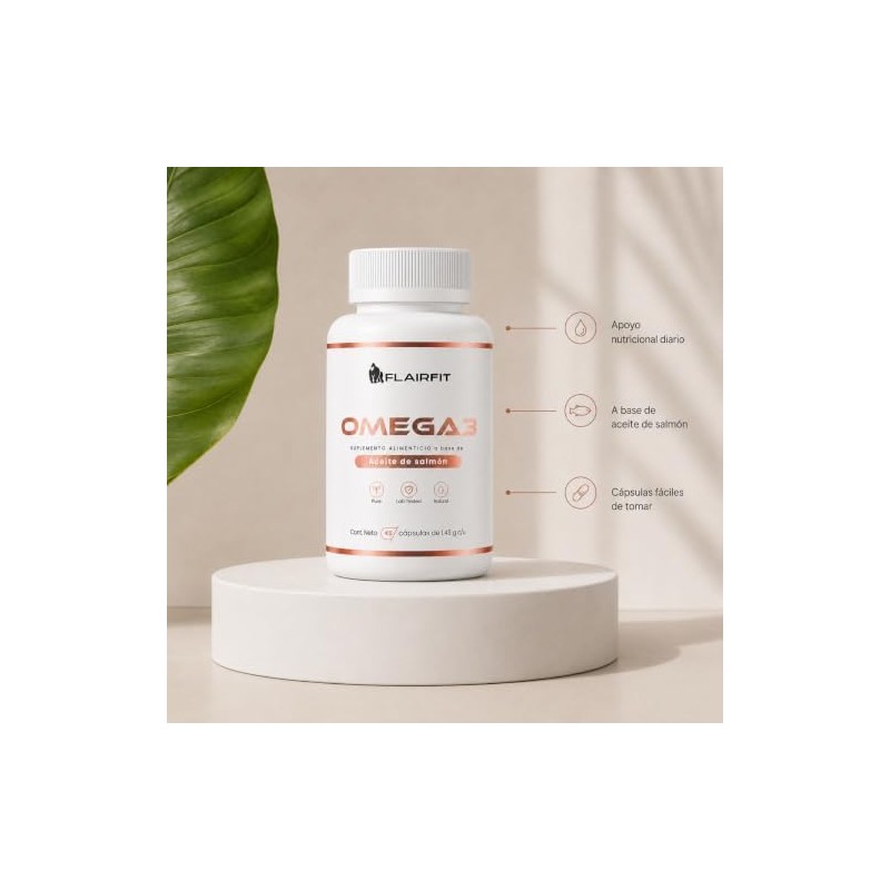 Omega 3 de Salmón Suplemento Premium, Alta Concentración de Aceite