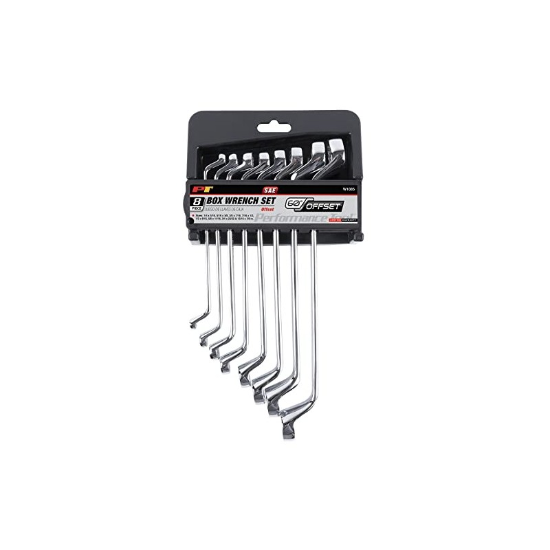 Performance Tool W1085 8Pc Offset SAE Box Wrench Set -