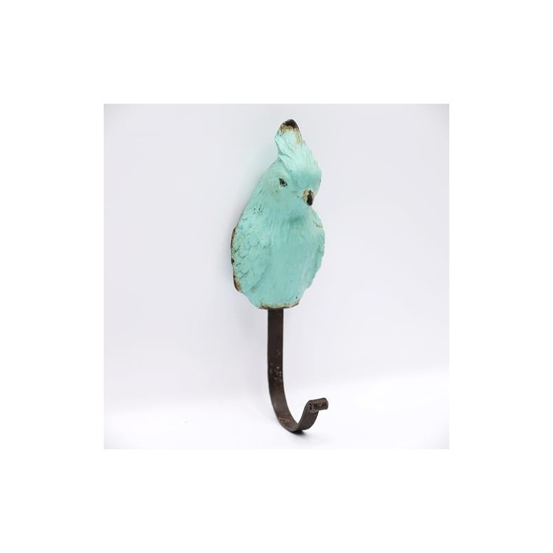 Fyne-Finds Blue Parrot Bird Shaped Vintage Shabby Chic Rustic Coat