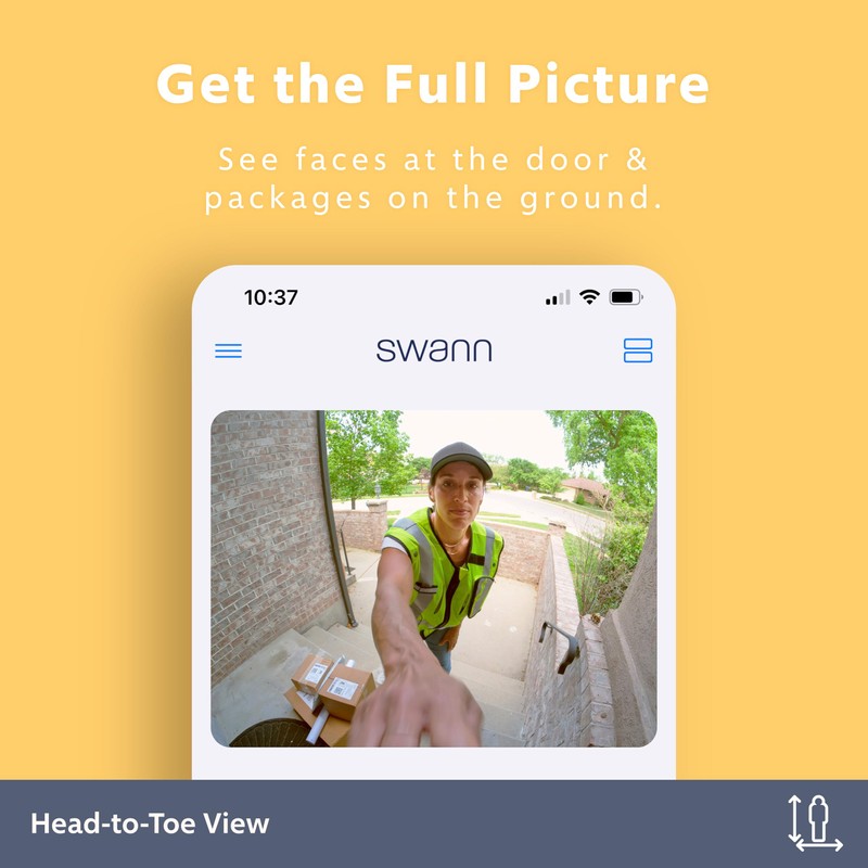 Swann EVO Video Doorbell: HD Video, Wired or Wire-Free, 140°
