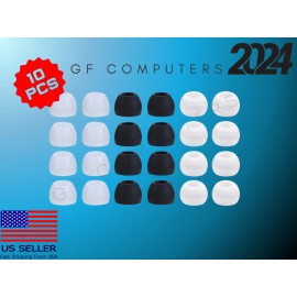 10 Silicone MED Earbud Ear Tips For JAYBIRD X1 X2 X3 X4 VISTA 2 Headphones - WHITE