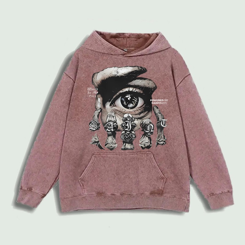 Eye & Rings Graphic Hoodie 100% Cotton US Warehouse 6