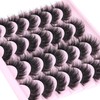 JIMIRE False Eyelashes Natural Look 16MM Russian D Curl Strip