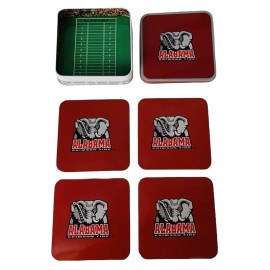 Ridgewood Collectibles Alabama Crimson Tide Vintage Tin Coaster Set of 4 by Ridgewood Collectibles-N
