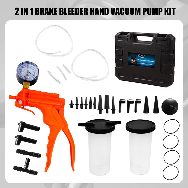 SGT 2 in 1 Brake Bleeder Kit,Brake Bleeding Kit with
