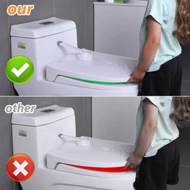 Baby Toilet Lock, 2 Pack Improved Child Safe Toilet Seat Lock in Bathroom, Toilet Lid Lock with Swing Lock for Baby Safe, Quick Installation