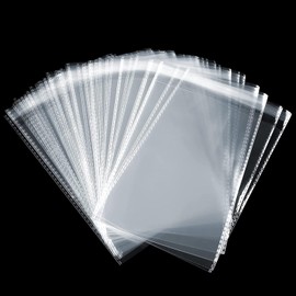 GWHOLE OPP Bags, Clear Plastic Bags, OPP Packaging Bags with Seals, 100 Pieces, Wrapping Bags 2.8 x 3.9 inches (7 x 10 cm)
