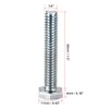sourcing map Hex Head Screw Bolts Carbon Steel 1/4"-20x1-1/2" Fastener