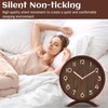 Maxspace Table Clock,Silent Non-Ticking Wooden Desktop Clock,Battery Operated Decorative Desk