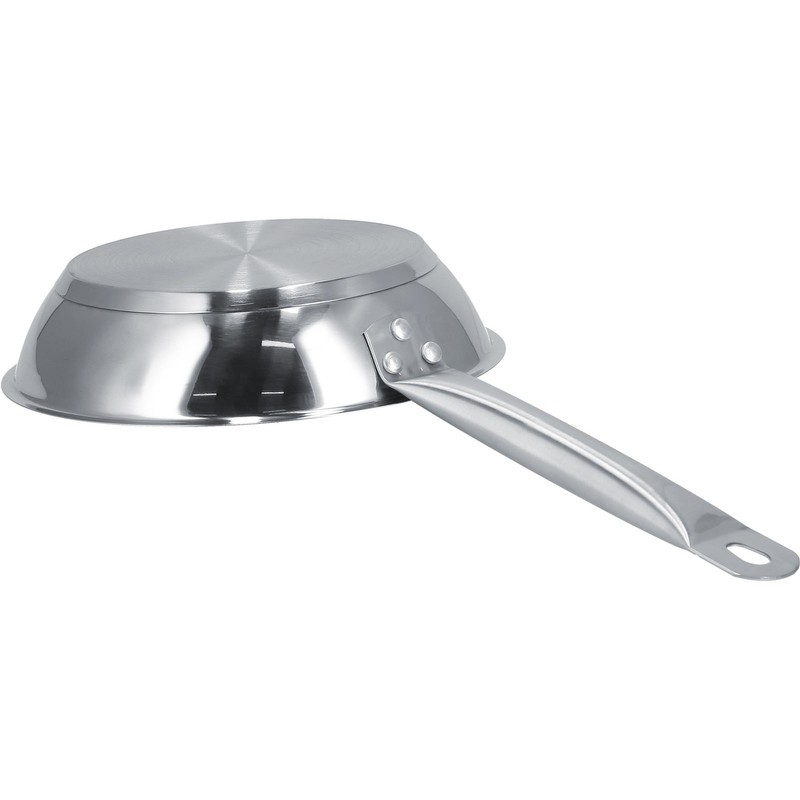 Stainless Steel Frying Pan Single Handle Fried Pan Cookware for