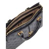 GUESS Cuba Tri Compartment Satchel Charcoal Logo, Charcoal logo