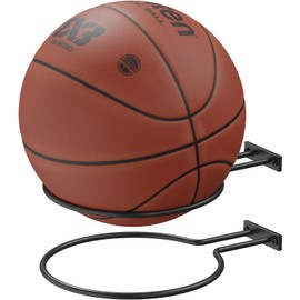 FIRINER Detachable Wall Mounted Basketball Rack 4 Pack Metal Universal Ball Display Rack Holds 8 Balls Soccer Horizontal Football Holder for Basketball Football Volleyball