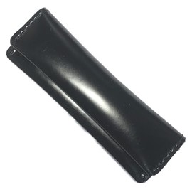 Leather Workshop Sato, Genuine Leather, Slim Coin, Coin Purse, Black, Black, Small, Simple, Small, Men's, Women's, Brand, Made in Japan, Black