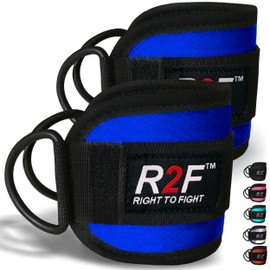 R2F Ankle Straps for Cable Machine Attachments - (Single) Fitness Straps Gym Cuffs for Kickbacks, Glute Workouts, Leg Extensions, Curls, Booty Hip Abductors Exercise for Men and Women