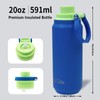Greylock 20 oz Insulated Stainless Steel Water Bottle with Straw
