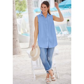 Woman Within Women's Plus Size Petite Girlfriend Stretch Denim Jean - 26 WP, Distressed