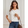 Women's 2025 Summer Knit Cardigan Sweaters Short Sleeve Crew Neck
