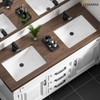 Ada Compliant 20"x15" White Ceramic Rectangle Undermount Bathroom Sink with