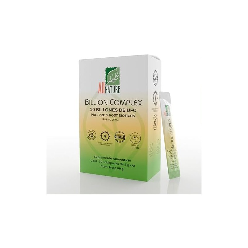 All Nature Billion Complex, Probióticos 10 Billones, Pre, Pro y