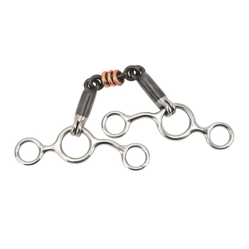 Horse Gag Ring Snaffle Stainless Steel Brass 145mm Mouthpiece Horse