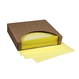 12x12 Grease Resistant Paper Wrap or Basket Liner Sheet, CANARY YELLOW Color, 1000 Sheets Per Box, 7B4-YCA, PFAS Free Product