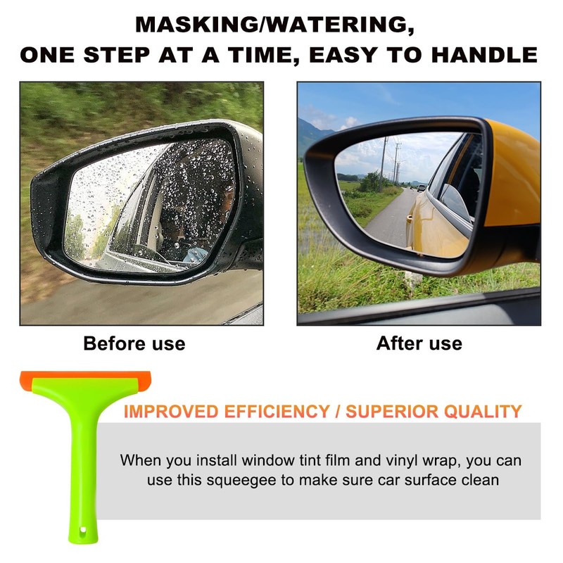 KVAEY Small Silicone Window Squeegee, 5.9 Inch Car Windshield Water