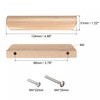 sourcing map Wood Pull Handles, 4.88" 5Pcs Wooden Drawer Unfinished