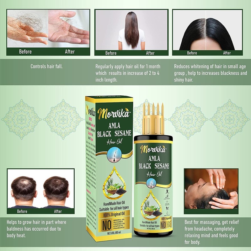 Verem Herbal Amla Black Sesame Hair Oil For Strong, Long