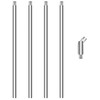 4 Pieces 12-inch M10 Threaded Extension Poles Lighting Fixture Downrods
