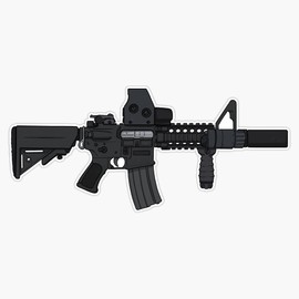 HOF Trading Sniper Gun M4 Mod Airsoft Milsim Gift Ideas Vinyl Sticker Waterproof Decal Laptop Wall Window Bumper Sticker 5"