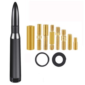 DORHEA Vehicle Stubby Antenna Mast Bullet Style Truck Car Antenna Replacement for Dodge RAM 1500 RAM 2500, RAM 3500 Ford F-Series F-150 Raptor F-250 F-350 F-450 Heavy Duty Ranger Classic Pickup Truck