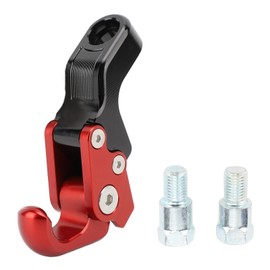 Motorcycle Luggage Bag Hook Hanger 10.5mm Aluminum Alloy Versatile Secure Fixing Claw Shaped Helmet Hook for C400GT C400X CE04 Red
