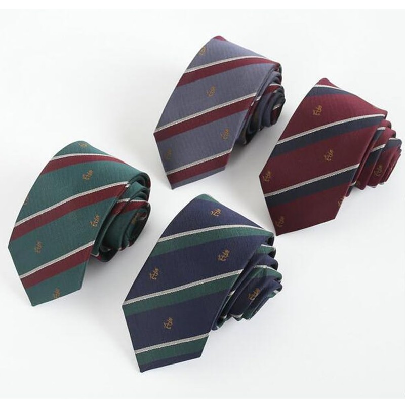 FASELE Necktie, Unisex, Unisex, Striped, Anchor Pattern, Students, High School