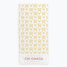 Sorority Shop Chi Omega Beach Towel- Lightweight Brand Design 64" x 30", Soft Microfiber Beach Blanket, Lightweight and Durable Chi Omega Towel Blanket, Water Absorption, Quick Dry