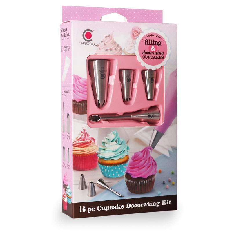 Cangool Piping bag with nozzles, piping nozzles set, baking accessories