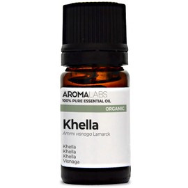BIO - KHELLA Essential Oil - 5mL - 100% Pure, Natural, Chemotyped and AB/Cosmos Certified - AROMA LABS (French Brand)